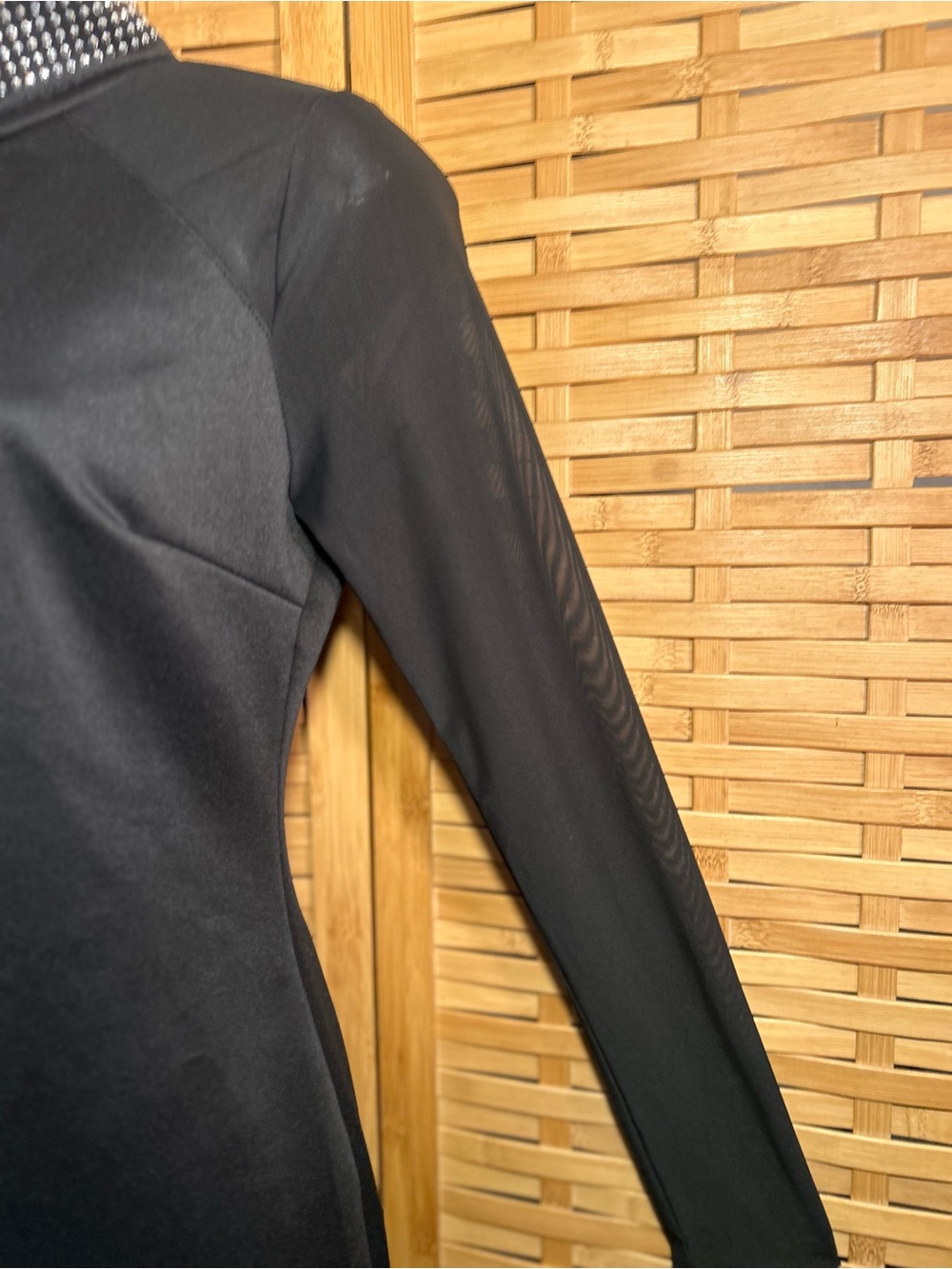 🐾2/$8- Black Studded Mock Neck Keyhole Bodycon Dress - Picture 4 of 15